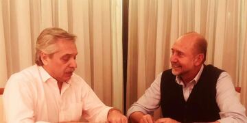 El rafaelino y el ex jefe de Gabinete de Néstor Kirchner se vieron las caras este martes\u002E (@alferdez)