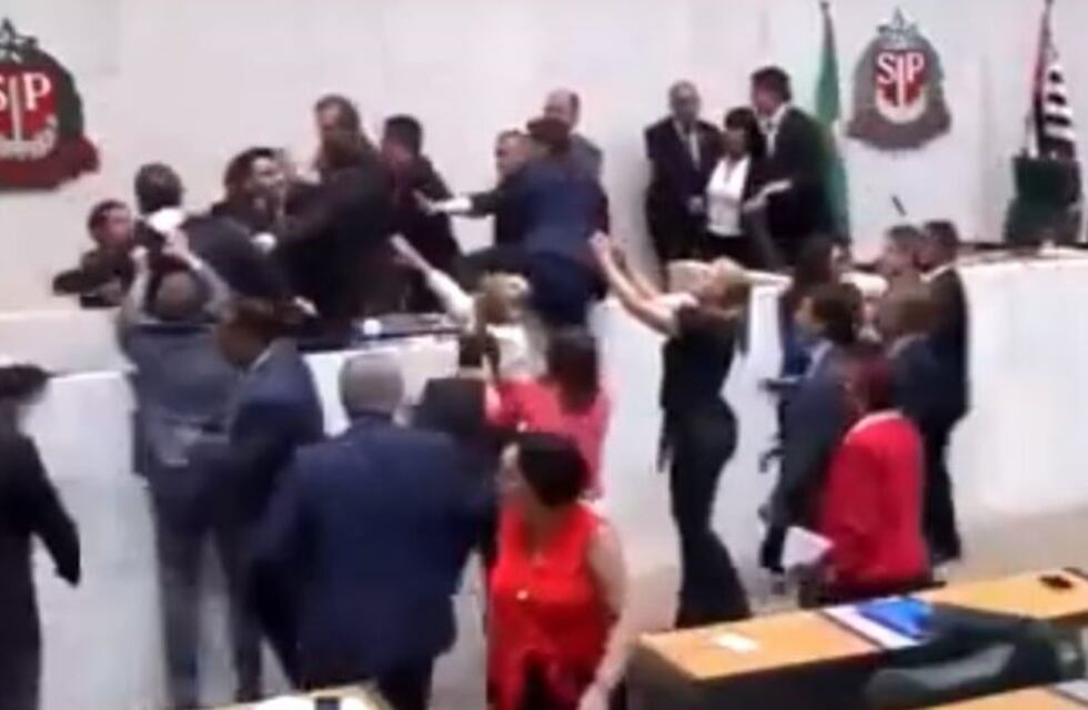 Gritos, empujones y golpes en la Asamblea Legislativa de San Pablo