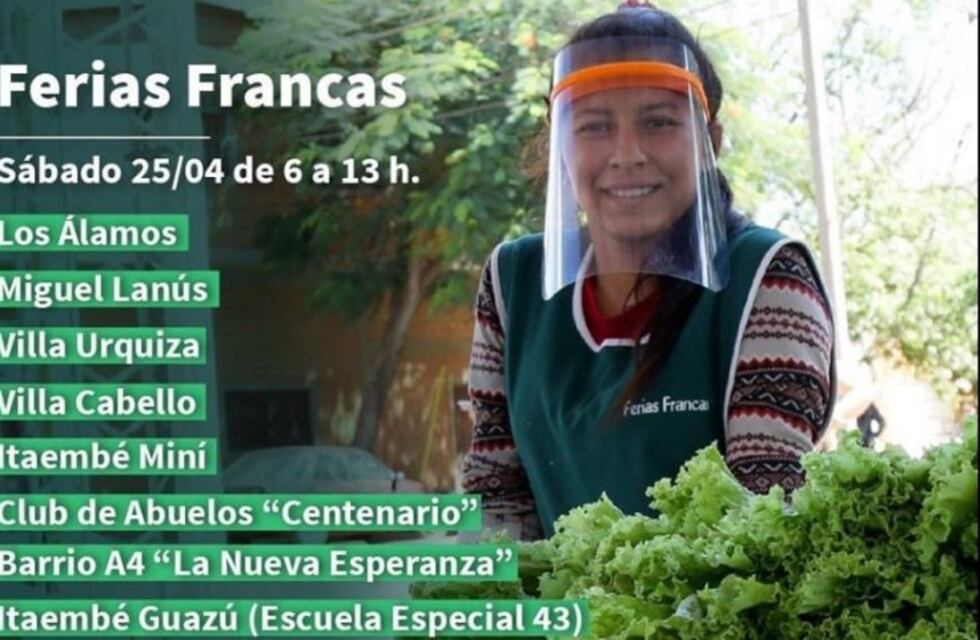 Abren las ferias francas en Posadas
