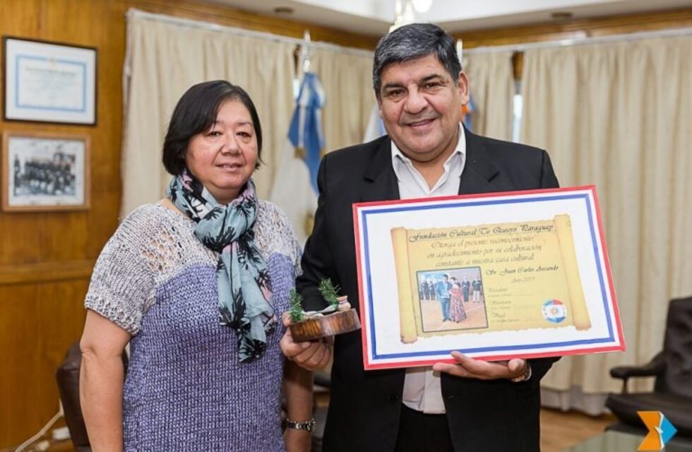 Arcando fue reconocido por la Fundación Te Quiero Paraguay