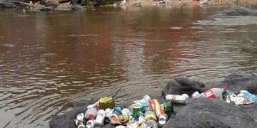 La basura acumulada en el Río San Antonio, a la altura de Mayú Sumaj\u002E