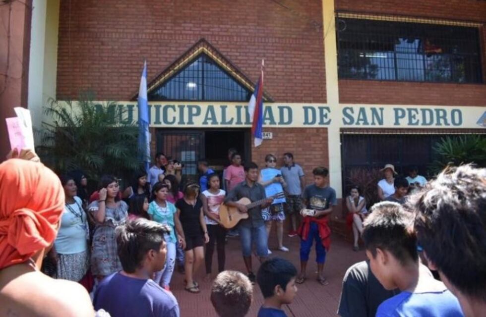 Comunidades mbya se manifestaron en San Pedro y exigieron una mejor calidad de vida