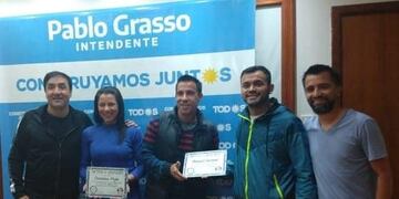 El intendente recibió a los colaboradores en la corrida atlética por el 134° aniversario
