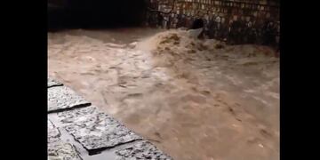El caudal de La Cañada metía miedo tras la tormenta de este viernes 25 de enero\u002E