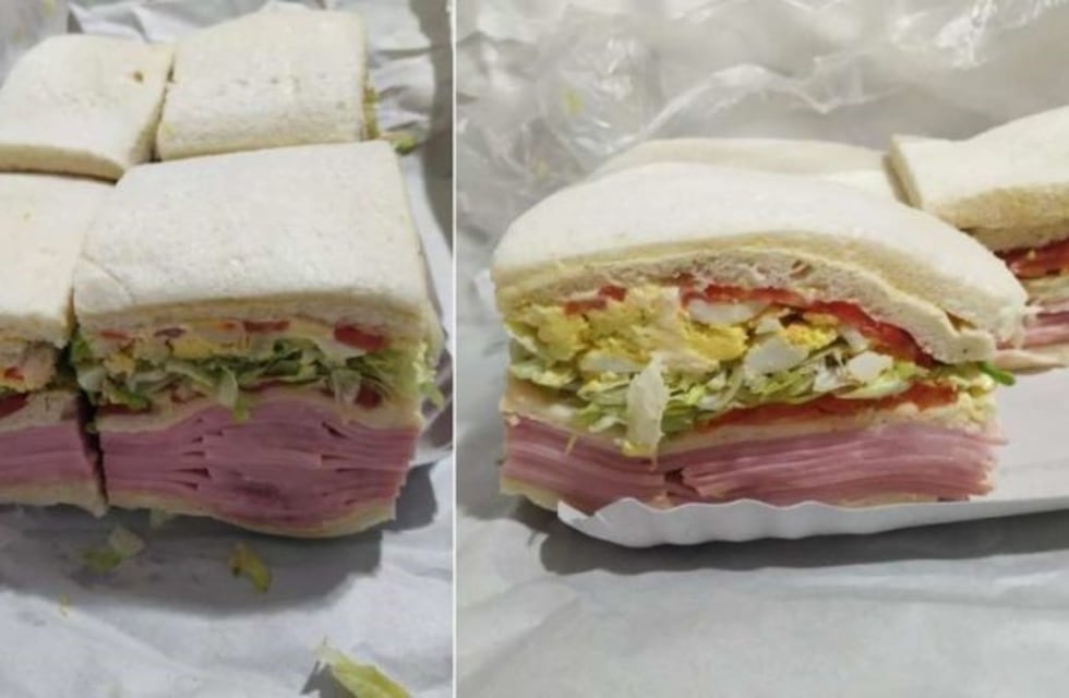 Una turista se sorprendió por el tamaño de unos sándwiches y la foto se hizo viral