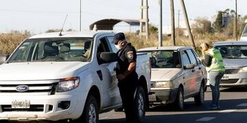 Controles en Arroyito sobre Ruta 19