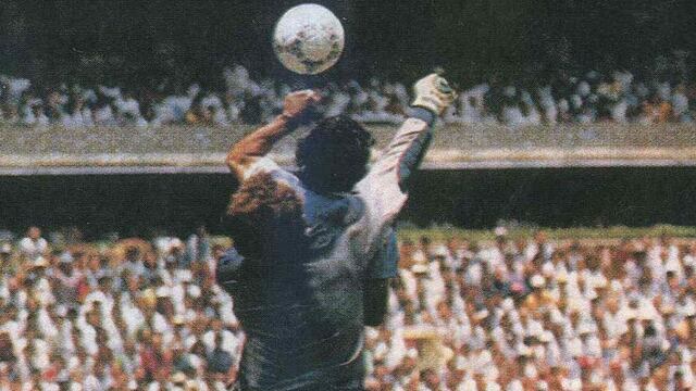 "La Mano de Diez", uno de los goles de Diego Maradona contra Inglaterra.