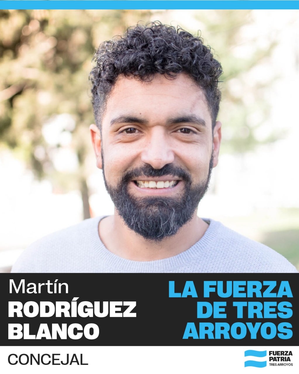 Martín Rodríguez Blanco Primer Concejal en la lista de Fuerza Patria Tres Arroyos