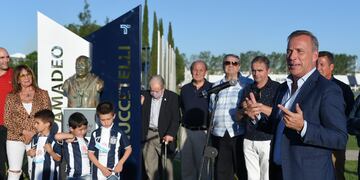 Andrés Fassi, en el homenaje a Amadeo Nuccetelli en el predio.