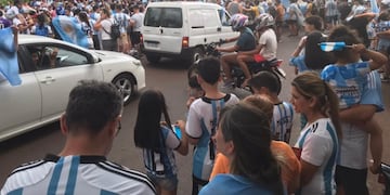 Eldorado: rompieron la vidriera de un comercio durante los festejos por el triunfo de Argentina.