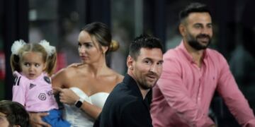 Messi vio la final del miércoles desde un palco. (AP)
