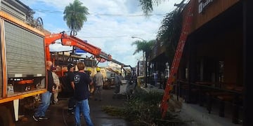 El operario cayó desde una altura de tres metros, sobre el asfalto\u002E