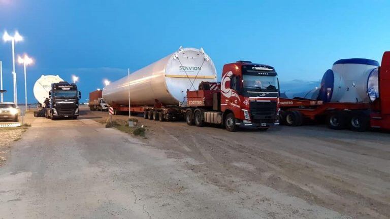 transporte molinos eólicos
