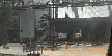 La explosión se produjo en una de las celdas de la planta de la firma Cofco, ex Nidera en Puerto San Martín\u002E (Twitter)