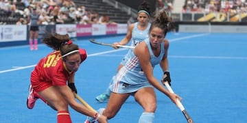 Las Leonas cerraron con una nueva victoria la serie de cinco amistosos ante España\u002E (Twitter)