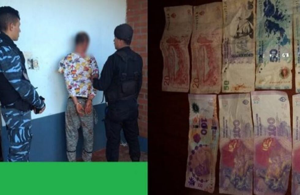 San Vicente: lo detuvieron por robar el dinero de un comercio