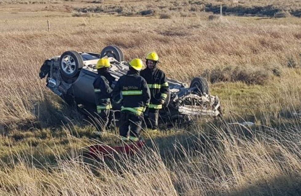 Vuelco en la ruta 3 camino a Punta Alta