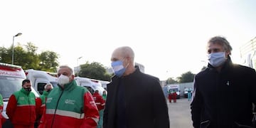 Felipe Miguel, Horacio Rodriguez Larreta y Alberto Crescenti (Foto: Twitter)