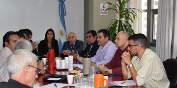 Una de las reuniones de la Fechaco con el titular de la AFIP\u002E (Prensa Fechaco)