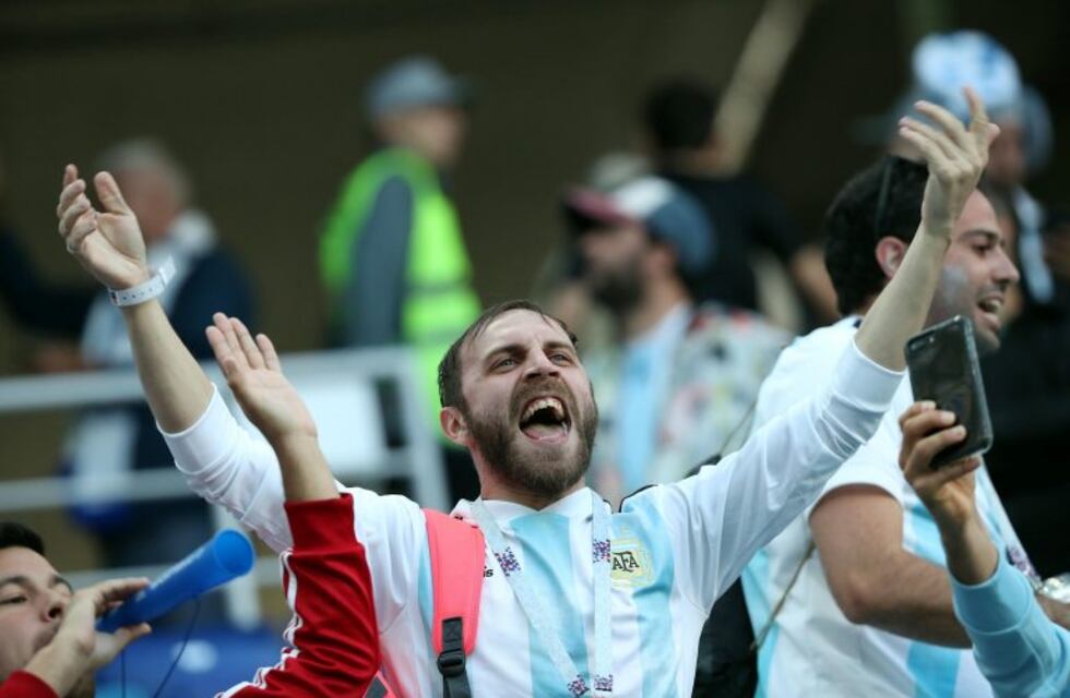La hinchada argentina sigue presente en Rusia