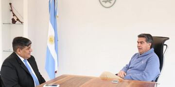 Juan Carlos Arcando con Jorge Capitanich