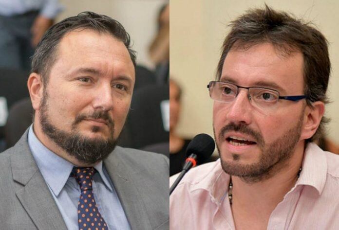 Alberto Castillo a la izquierda, y Martín Del Frer a la derecha. (Web)