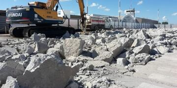 Los contratistas cercaron dos zonas de trabajo en Fisherton\u002E (AIR)