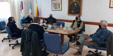 Reunion intendente con autoridades de la Unviersidad de Río Cuarto