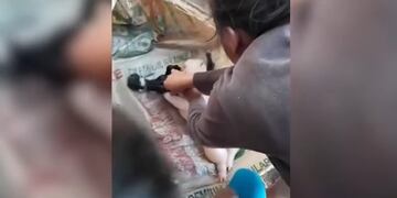 Una cabra dio a luz a una extraña criatura con rasgos humanos