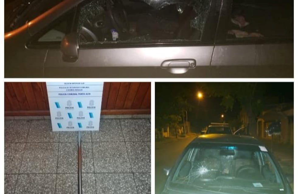 Madrugada de furia: con un caño de hierro rompieron un auto y fueron detenidos