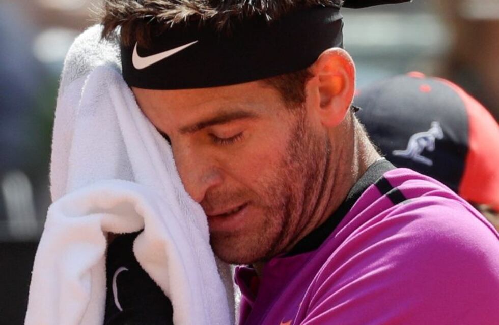 Del Potro no tuvo un buen día y fue eliminado en Roma por el serbio Djokovic