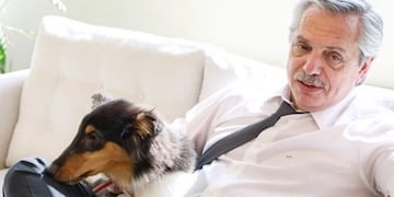 Alberto Fernández y su perro Prócer (Foto: Instagram)