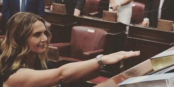 Amalia Granata juró el jueves como diputada provincial y la foto generó polémica (Instagram)