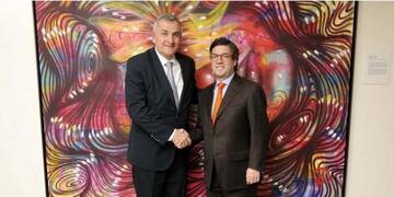 Gerardo Morales con el presidente del BID