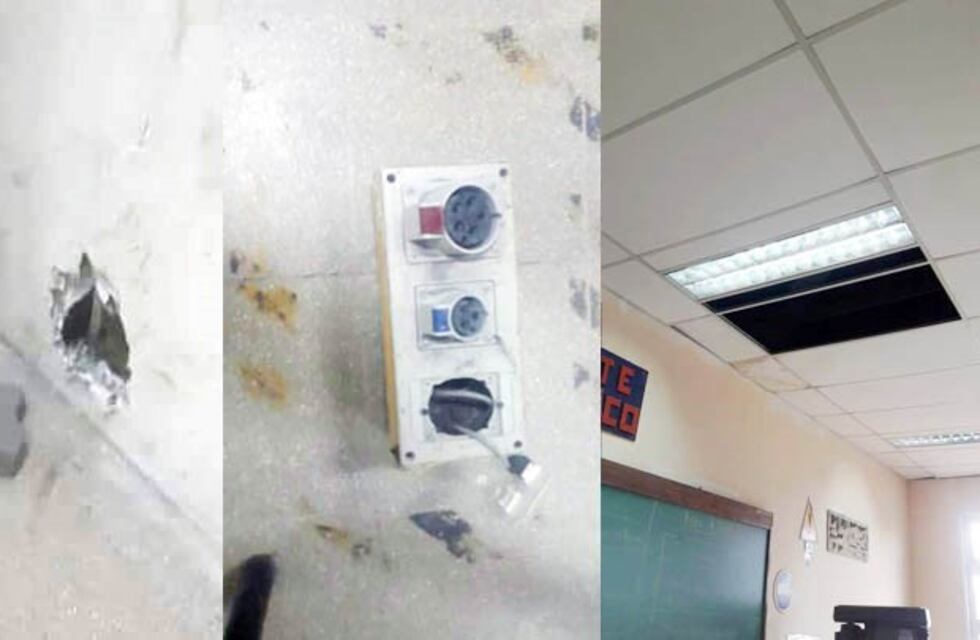Se cayó parte del techo de una Escuela e hirió a una alumna