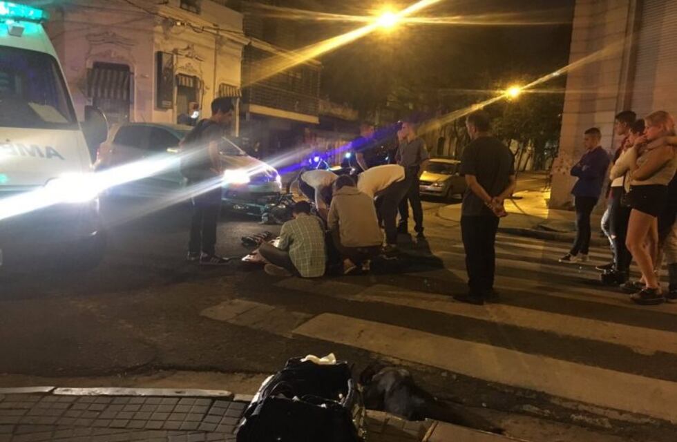 Dos heridos en un violento choque en el centro de la ciudad