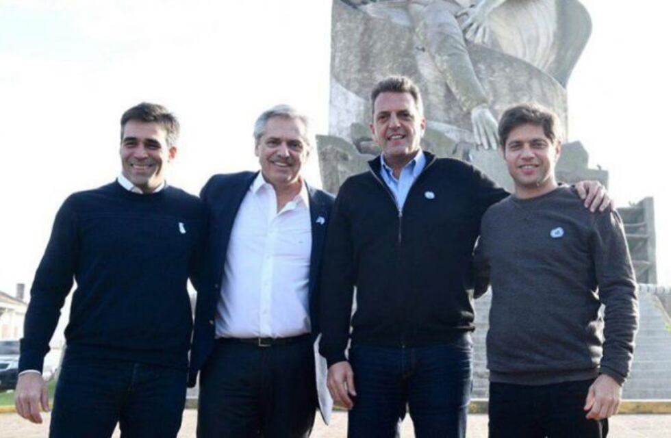 Fernández, Massa y Kicillof en Necochea