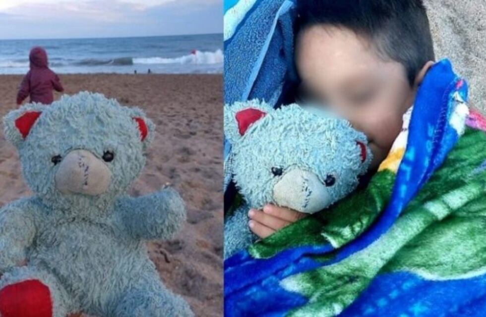 Santiago se reencontró con su osito que había perdido en la terminal