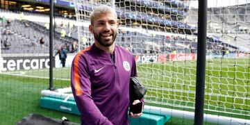 Las primeras fotos de Sergio Agüero junto a su nueva novia en Inglaterra\u002E (REUTERS)