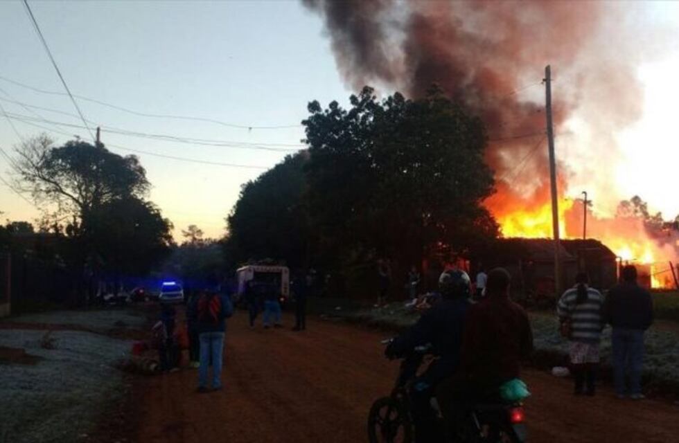 Se prendió fuego una casa en Las Heras