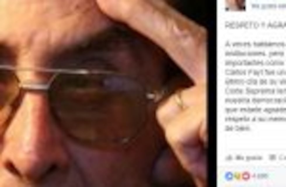 Macri recordó a Fayt con una carta en Facebook tras conocerse la noticia de su muerte