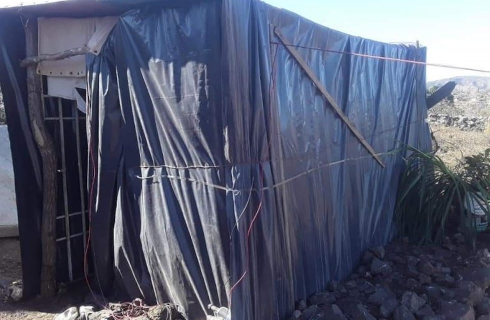 Tras no poder pagar más el alquiler, se mudaron a una casilla de nylon y piden ayuda