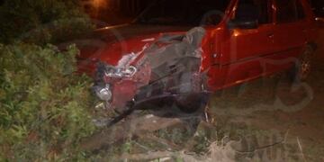 Así quedó el auto que su hermana le había prestado\u002E