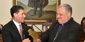 Monseñor Colombo y Sergio Casas
