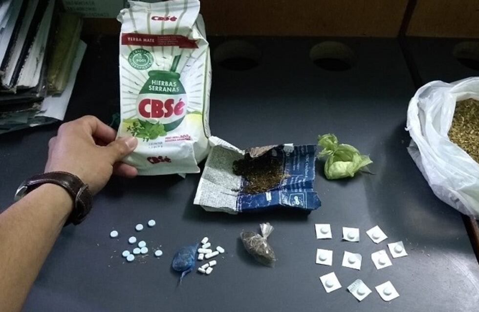 Intentó pasar droga para su hermano preso en un paquete de yerba