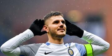 Mauro Icardi cumplió con la ley del ex y se despachó con un póker de goles ante Sampdoria\u002E EFE/EPA/SIMONE ARVEDA