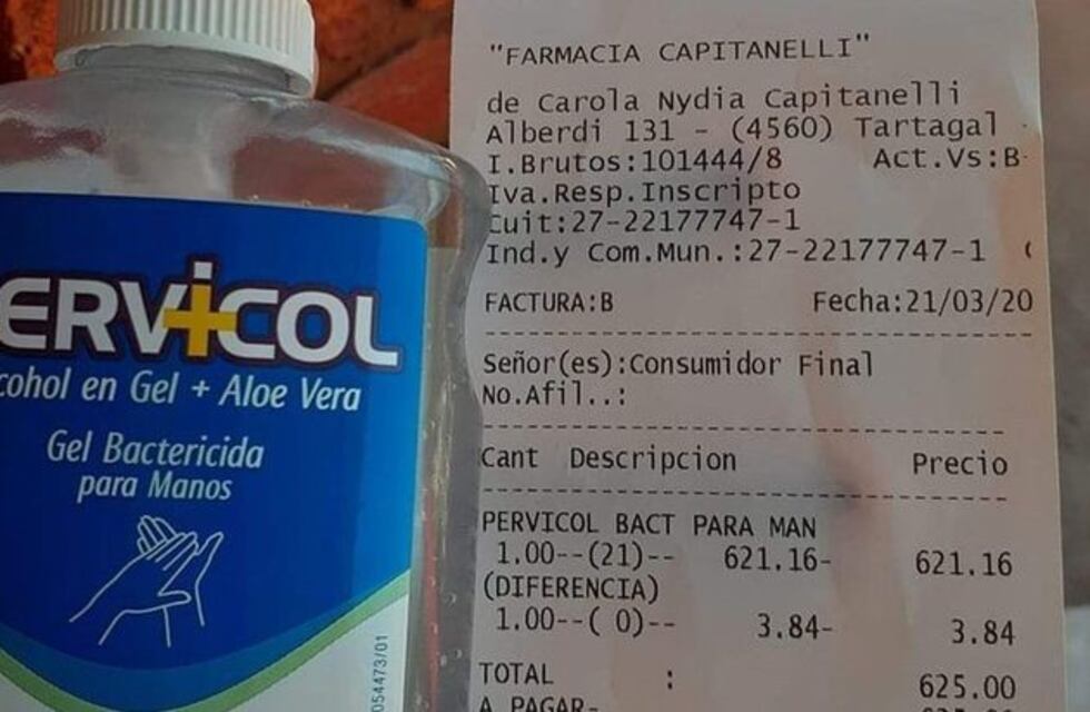 Indignación con una farmacia por el precio del alcohol en gel