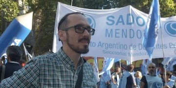 El titular del gremio docente, Sebastián Henríquez\u002E