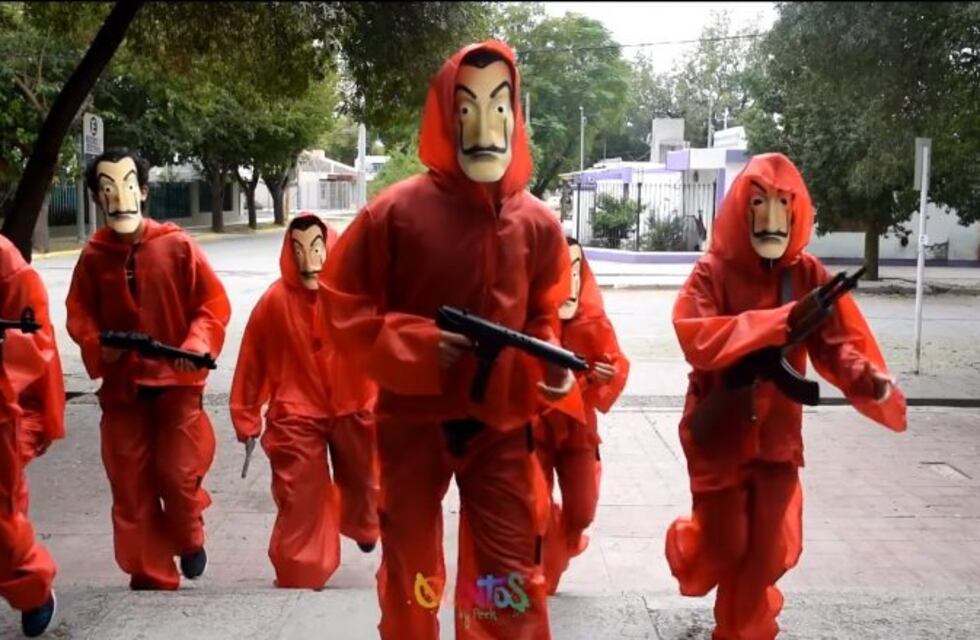 Alumnos de Mendoza realizaron una gran parodia de "La Casa de Papel"