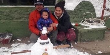 La nieve sorprendió a quienes se hospedaban en la reserva Don Carmelo, en San Juan\u002E